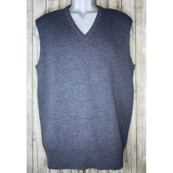 Robert Bruce Vintage Sleeveless V-Neck Blue/Purple Sweater Vest Men’s Size XL - Picture 2 of 12